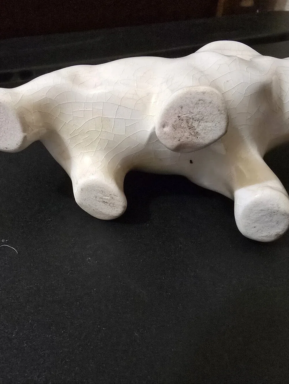 Vintage Ceramic Elephant Planter - Cream Decorative Accent